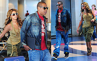 Pictures of Jay-Z and Beyonce Departing LAX After Coachella Music Festival
