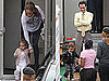 Pictures of Jennifer Lopez And Marc Anthony With Twins Max And Emme on The LA Set of HawthoRNe