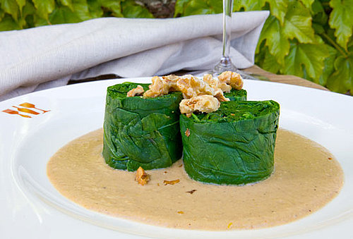 Chef Greg Higgins Recipe for Spinach With Lemon Walnut Sauce