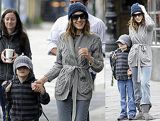 Pictures of Sarah Jessica Parker Walking James Wilkie to School