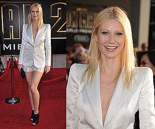 Gwyneth Paltrow Wears White Giorgio Armani Short Suit to Iron Man 2 Premiere