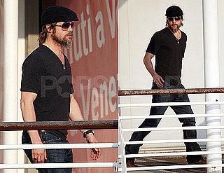 Pictures of Brad Pitt Arriving Back in Venice to Angelina Jolie And Their Six Children