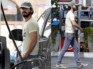 Pictures of Shia LaBeouf Getting Gas For His Truck in LA