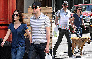Pictures of John Krasinski And Emily Blunt Walking Their Dogs in NYC