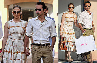 Pictures of Jennifer Lopez and Marc Anthony Shopping in St. Tropez