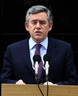 Pictures of Gordon Brown Announcement He Will Resign as Labour Leader