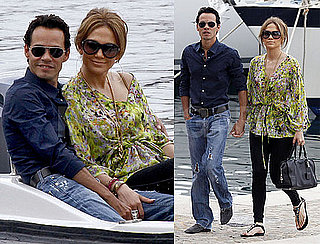 Pictures of Jennifer Lopez and Marc Anthony Going to Robert Cavalli's Yacht in Nice