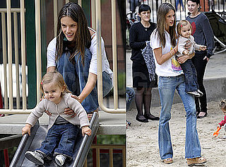 Pictures of Alessandra Ambrosio With Daughter Anja Mazur Playing in NYC