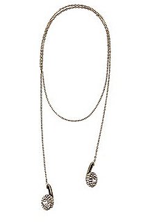 Rhinestone Earbud-Inspired Necklace