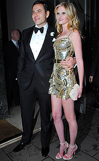 Photo of Lara Stone in Givenchy Mini Dress After Marrying David Walliams at Claridges