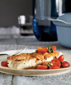 Halibut With Tomatoes and Capers Recipe