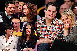 Pictures of Hilary Duff, Mike Comrie, Jessica Alba, and Khloe Kardashian at the LA Lakers Game 2010-05-18 10:00:00