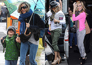 Pictures of Sarah Jessica Parker Promoting Sex and the City and Walking James Wilkie to School
