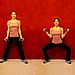 Wide Squat and Biceps Curls