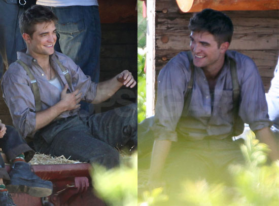 Pictures of Robert Pattinson on Set