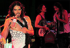 Pictures of Russell Brand and Carl Barat Performing as Infant Sorrow in Hollywood for Get Him to the Greek