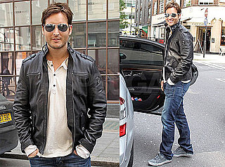 Pictures of Twilight's Peter Facinelli in London Wearing a Leather Jacket