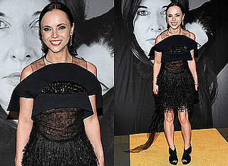 Photos of Christina Ricci at MoMa Party in New York City in Black Dress