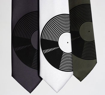 Vinyl Record Neck Tie