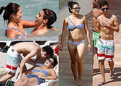Pictures of Glee's Jenna Ushkowitz in a Bikini With Costar Kevin McHale Shirtless in Monaco