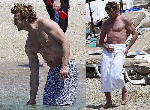 Pictures of Simon Baker Shirtless in the South of France