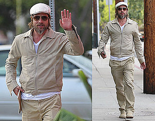 Pictures of Brad Pitt Wearing Head-to-Toe Khaki in LA