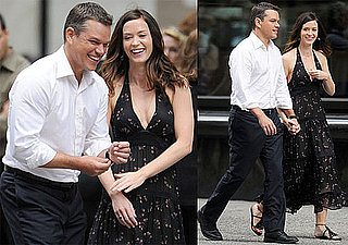 Pictures of Matt Damon and Emily Blunt Filming The Adjustment Bureau