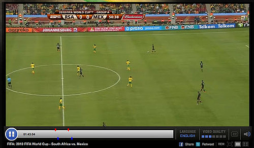 Watch World Cup 2010 Online Streaming