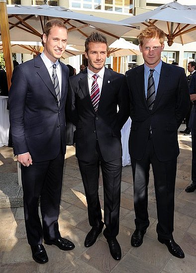 Prince William,David Beckham and Prince Harry