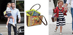 Pictures of Violet Affleck with Nancy Drew Bag