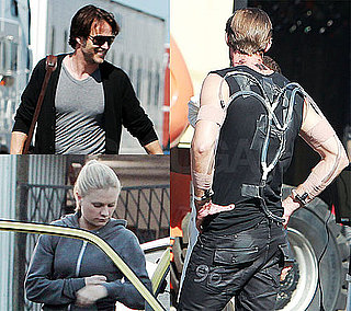 Pictures of Alexander Skarsgard, Anna Paquin, Stephen Moyer Filming True Blood Season 3 Finale