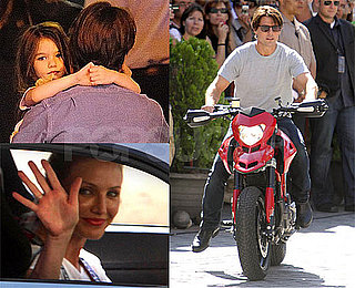 Pictures of Tom Cruise and Cameron Diaz Doing Stunts in Seville, Suri Cruise and Katie Holmes Watching