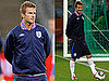 Pictures of David Beckham Practicing at a Training Session With England