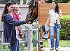 Pictures of Jennifer Garner and Seraphina and Violet Affleck Visiting Horses in LA