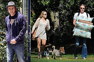 Pictures of Engaged Kristen Bell and Dax Shepard at Park With Dogs