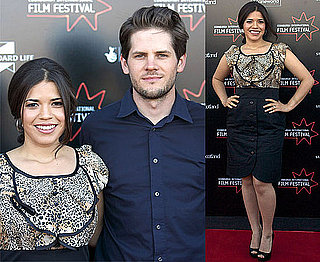 Pictures of Engaged Couple America Ferrera and Ryan Piers Williams at Edinburgh Film Festival Premiere of The Dry Land