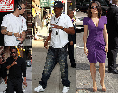Pictures of Salma Hayek, Jay-Z, Diddy and Eminem on The Late Show With David Letterman 2010-06-22 18:30:56
