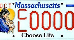 Massachusetts Choose Life License Plates