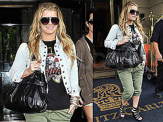 Pictures of Jessica Simpson Wearing a Willie Nelson Shirt in NYC