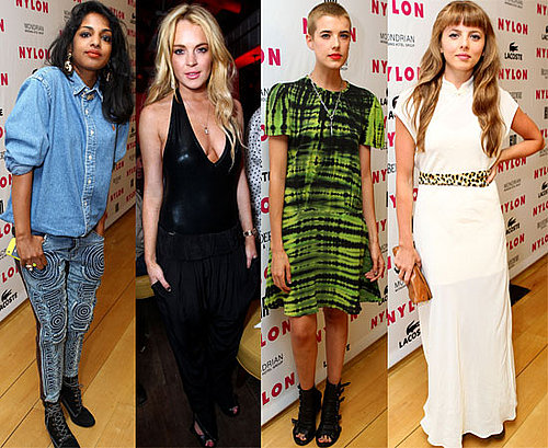 Pictures of Agyness Deyn, Lindsay Lohan, MIA, Ophelia Lovibond, Peaches Geldof at Nylon Magazine Music Issue Party in LA 2010-06-23 02:03:18