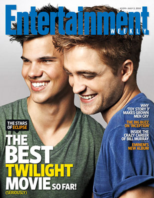 Robert Pattinson,Taylor Lautner and Kristen Stewart do EW-july 2010