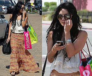 Vanessa Hudgens Wearing Orange Boho Black Label Skirt 2010-06-28 10:08:22