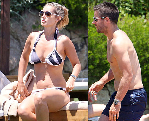 Pictures of Jamie Redknapp Shirtless Topless and Louise Redknapp in a Bikini On Holiday in Sardinia