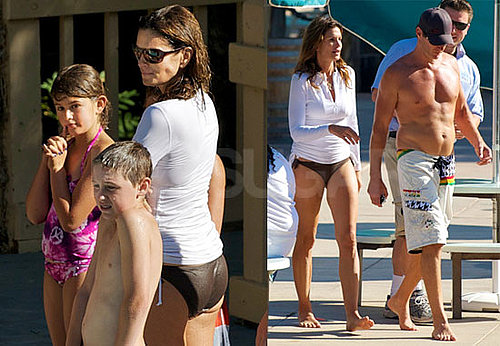 Pictures of Cindy Crawford in Bikini Bottoms With Shirtless Rande Gerber