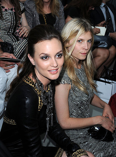 Leighton Meester and Blake Lively attend the Chanel show as part of the