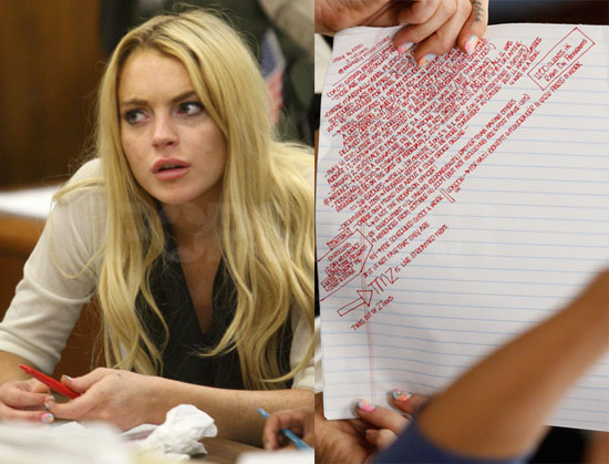 Pictures of Lohan's Court Notes Pictures of Lohan's Court Notes