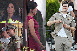 Pictures of Adam Brody, Courteney Cox, Neve Campbell and David Arquette on the Set of Scream 4