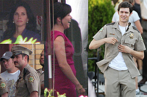 Pictures of Adam Brody, Courteney Cox, Neve Campbell and David Arquette on the Set of Scream 4