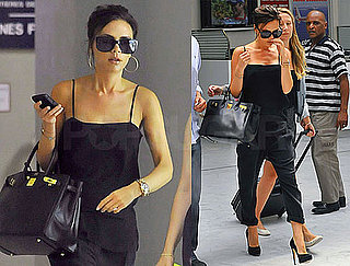 Pictures of Victoria Beckham Arriving at Nice Airport