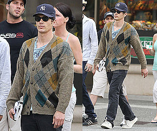 Pictures of James Franco Walking in Canada